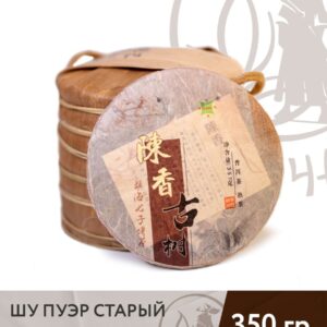 Чай чёрный китайский Шу пуэр "Старый аромат гушу", блин 350 г